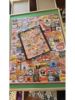 Cheers! - White Mountain Puzzles Beer Labels 1000 Piece Complete Verified